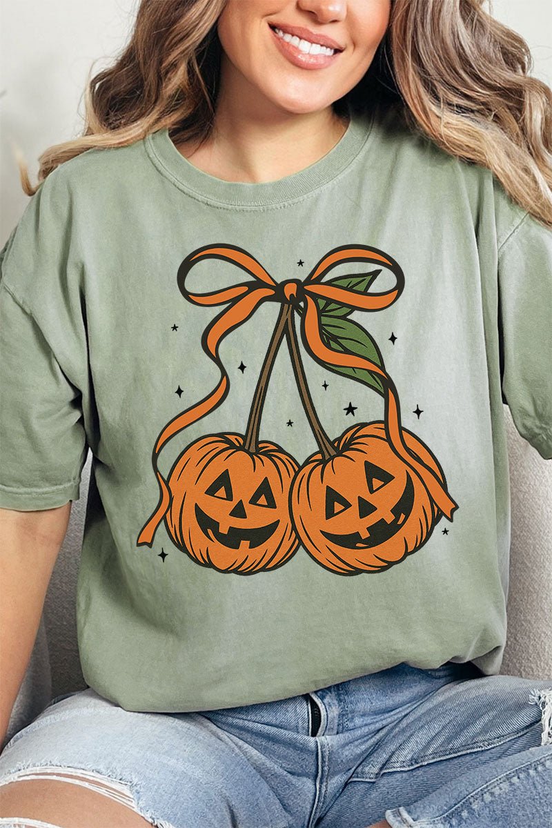 Jack - O' - Lantern Cherries Comfort Colors Adult Ring - Spun Cotton Tee - Wholesale Accessory Market