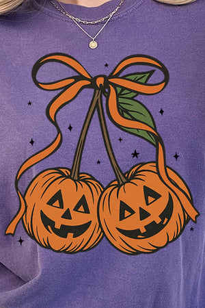 Jack - O' - Lantern Cherries Comfort Colors Adult Ring - Spun Cotton Tee - Wholesale Accessory Market