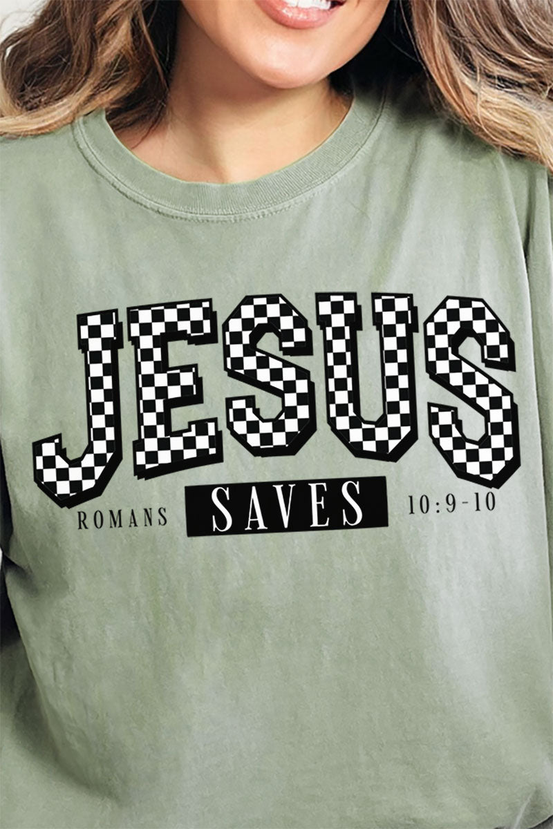 Jesus Saves Comfort Colors Adult Ring - Spun Cotton Tee - Wholesale Accessory Market