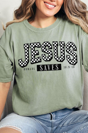 Jesus Saves Comfort Colors Adult Ring - Spun Cotton Tee - Wholesale Accessory Market