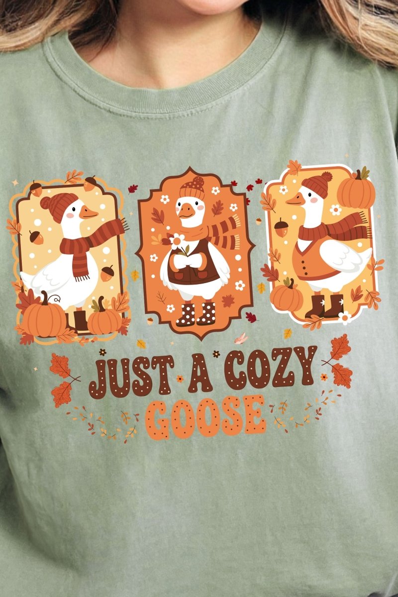 Just A Cozy Goose Comfort Colors Adult Ring - Spun Cotton Tee - Wholesale Accessory Market