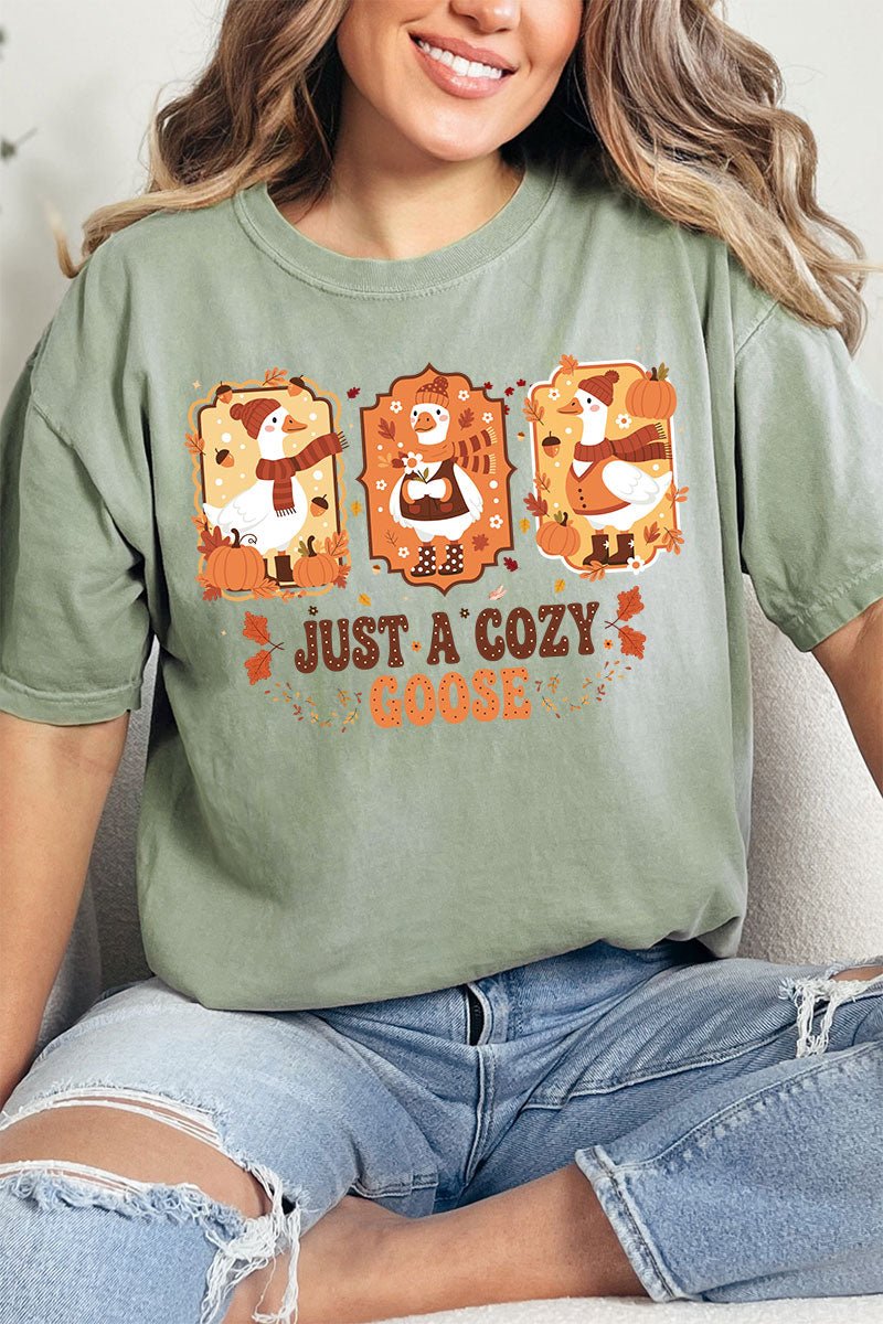 Just A Cozy Goose Comfort Colors Adult Ring - Spun Cotton Tee - Wholesale Accessory Market