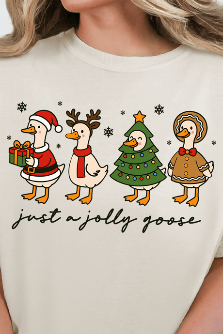 Just A Jolly Goose Comfort Colors Adult Ring - Spun Cotton Tee - Wholesale Accessory Market