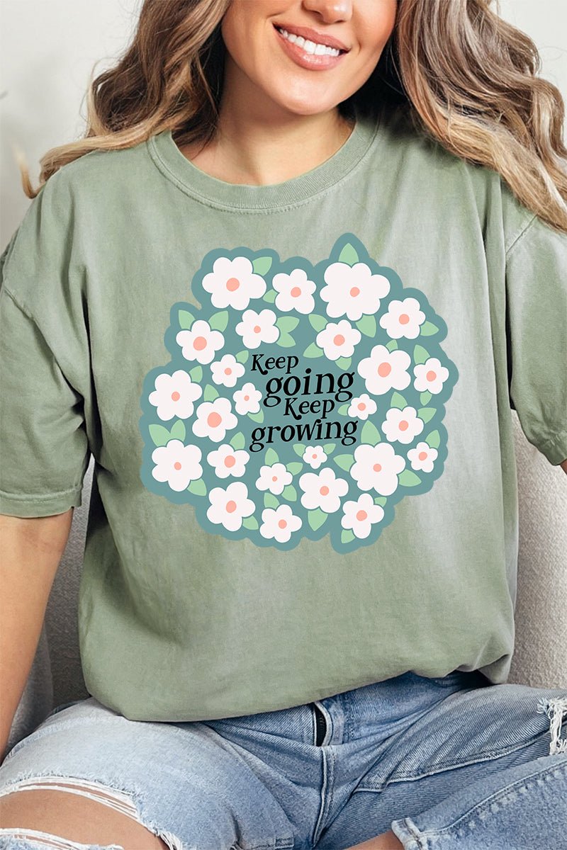 Keep Going Keep Growing Comfort Colors Adult Ring - Spun Cotton Tee - Wholesale Accessory Market