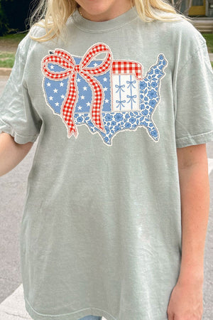 Lacy American Flag Comfort Colors Adult Ring - Spun Cotton Tee - Wholesale Accessory Market