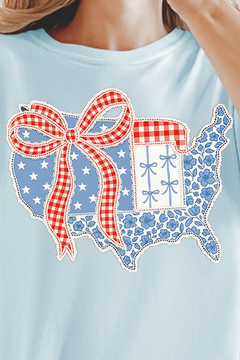 Lacy American Flag Comfort Colors Adult Ring - Spun Cotton Tee - Wholesale Accessory Market
