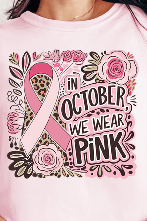 Leopard Doodle We Wear Pink Comfort Colors Adult Ring - Spun Cotton Tee - Wholesale Accessory Market