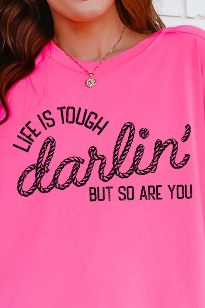 Life Is Tough Comfort Colors Adult Ring - Spun Cotton Tee - Wholesale Accessory Market