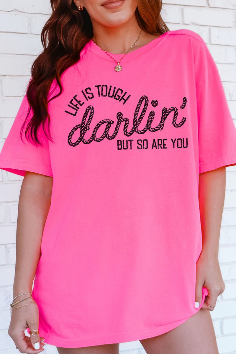 Life Is Tough Comfort Colors Adult Ring - Spun Cotton Tee - Wholesale Accessory Market