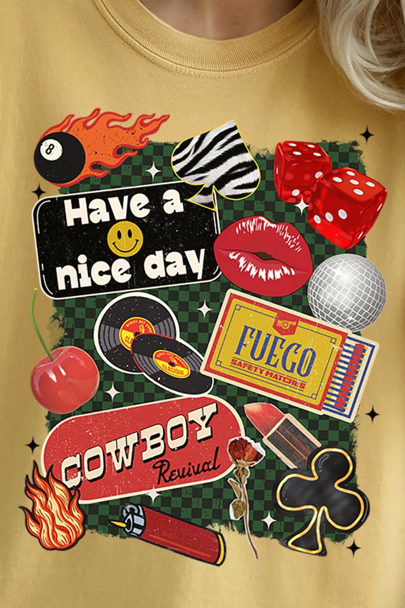 Lit Cowboy Collage Comfort Colors Adult Ring - Spun Cotton Tee - Wholesale Accessory Market