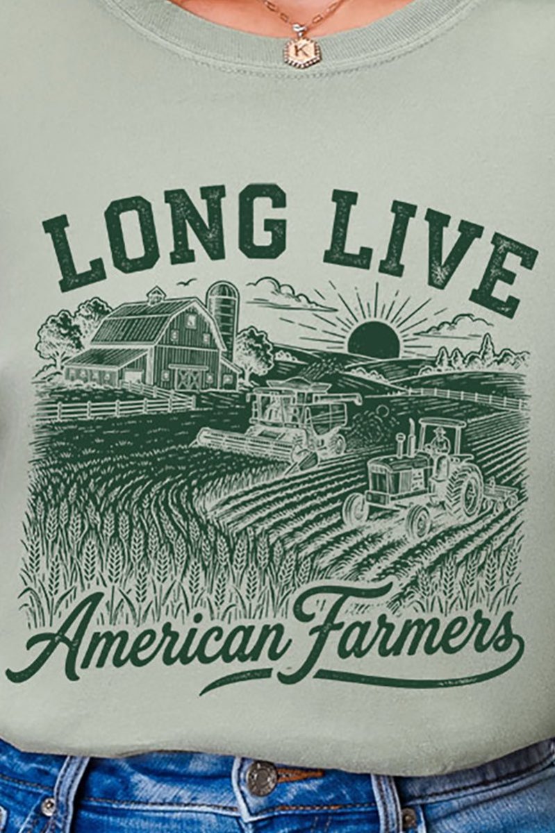Long Live American Farmers Comfort Colors Adult Ring-Spun Cotton Tee - Wholesale Accessory Market