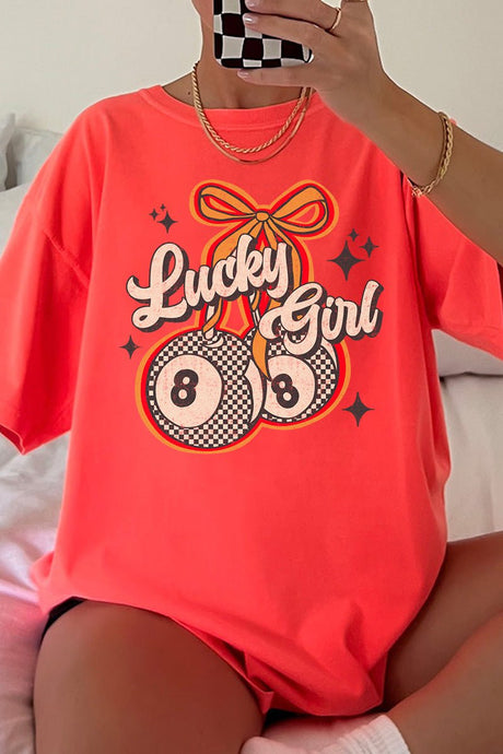Lucky Girl Comfort Colors Adult Ring - Spun Cotton Tee - Wholesale Accessory Market