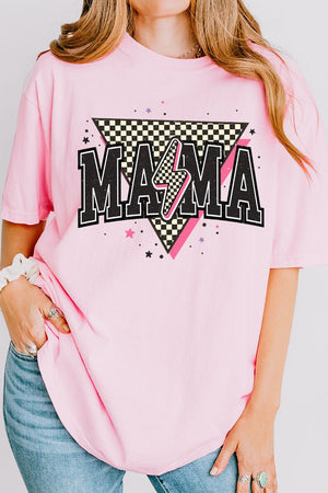 Mama Retro Lightning Bolt Comfort Colors Adult Ring - Spun Cotton Tee - Wholesale Accessory Market