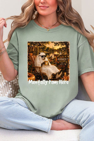 Mentally I Am Here Raccoon Comfort Colors Adult Ring-Spun Cotton Tee - Wholesale Accessory Market