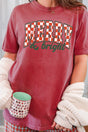 Merry And Bright Checkered Comfort Colors Adult Ring - Spun Cotton Tee - Wholesale Accessory Market