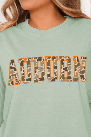 Orange Auburn Camo Comfort Colors Adult Ring - Spun Cotton Tee - Wholesale Accessory Market