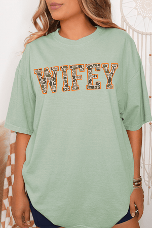 Orange Wifey Camo Comfort Colors Adult Ring - Spun Cotton Tee - Wholesale Accessory Market