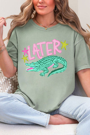 Pink Later Gator Comfort Colors Adult Ring - Spun Cotton Tee - Wholesale Accessory Market