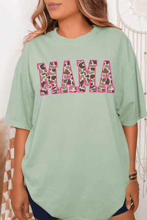 Pink Mama Camo Comfort Colors Adult Ring - Spun Cotton Tee - Wholesale Accessory Market