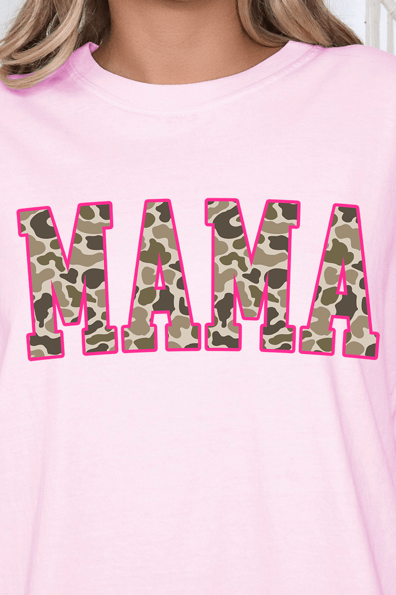 Pink Mama Camo Comfort Colors Adult Ring - Spun Cotton Tee - Wholesale Accessory Market