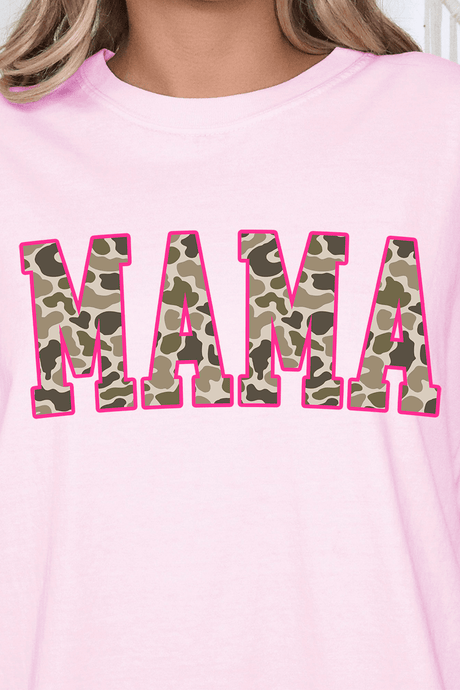 Pink Mama Camo Comfort Colors Adult Ring - Spun Cotton Tee - Wholesale Accessory Market