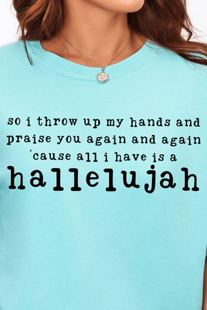 Praise You Again, Hallelujah Comfort Colors Adult Ring - Spun Cotton Tee - Wholesale Accessory Market