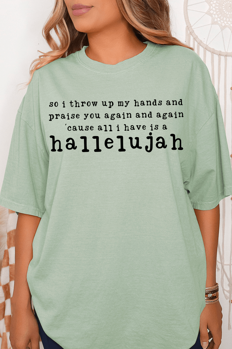 Praise You Again, Hallelujah Comfort Colors Adult Ring - Spun Cotton Tee - Wholesale Accessory Market