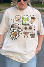 Preppy Game Day Doodle Comfort Colors Adult Ring - Spun Cotton Tee - Wholesale Accessory Market