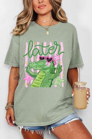 Preppy Later Gator Comfort Colors Adult Ring - Spun Cotton Tee - Wholesale Accessory Market