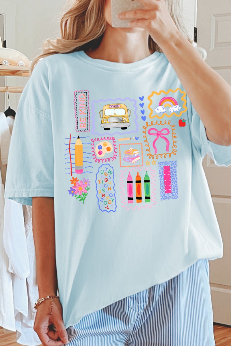 Preppy Teacher Swirl Comfort Colors Adult Ring - Spun Cotton Tee - Wholesale Accessory Market