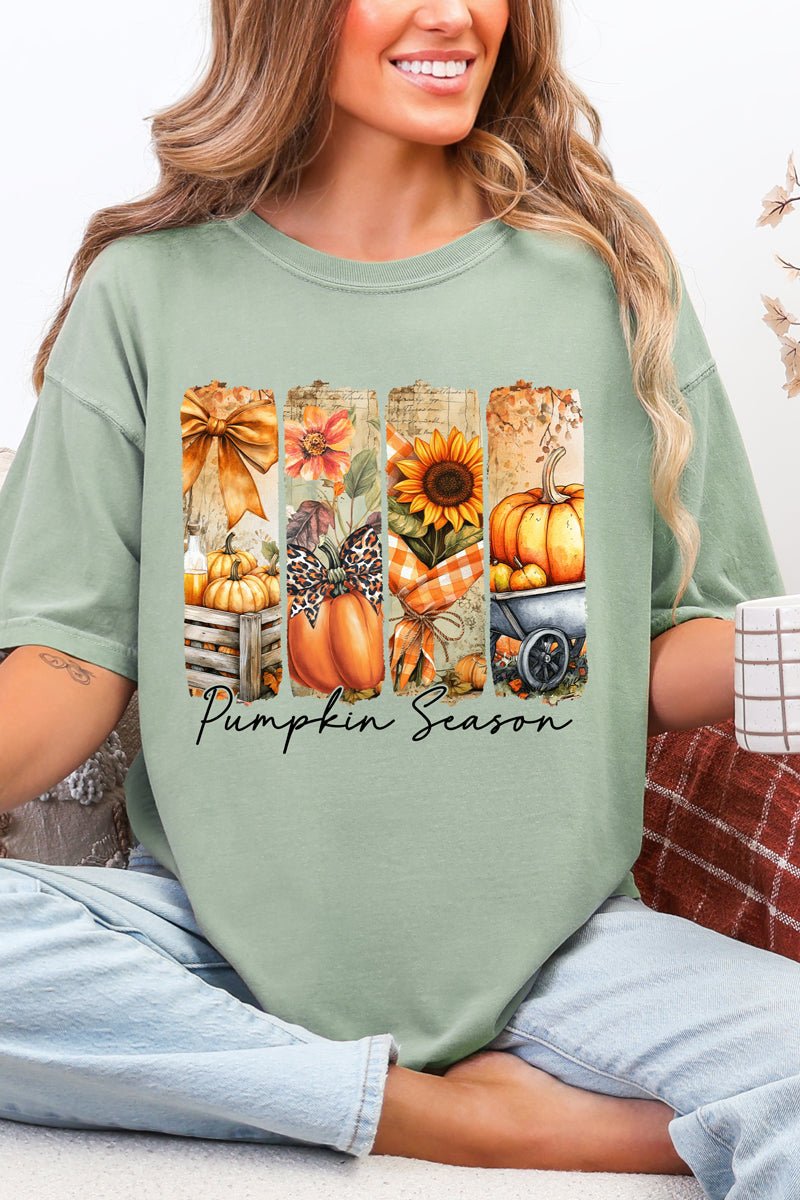 Pumpkin Season Collage Comfort Colors Adult Ring-Spun Cotton Tee - Wholesale Accessory Market