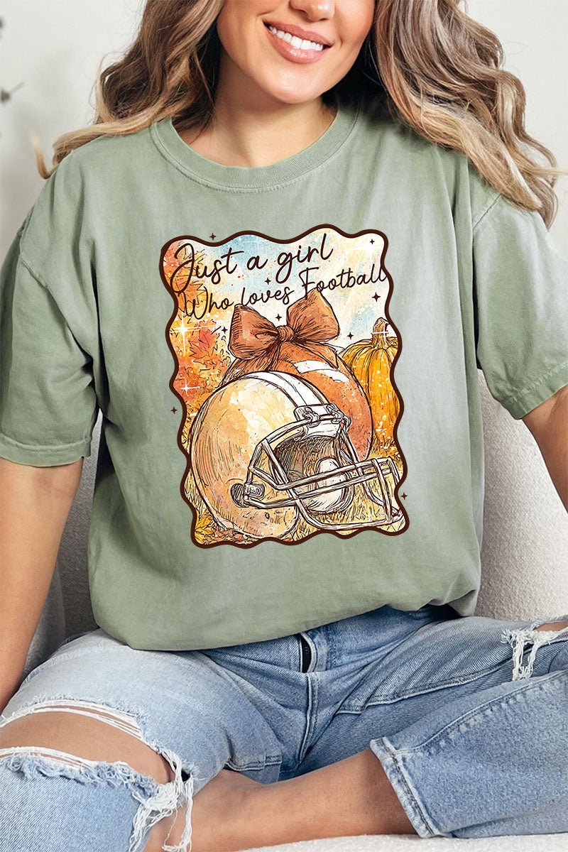 Pumpkin Spice And Football Lights Comfort Colors Adult Ring - Spun Cotton Tee - Wholesale Accessory Market