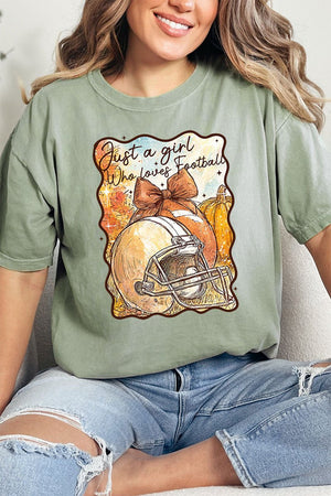 Pumpkin Spice And Football Lights Comfort Colors Adult Ring - Spun Cotton Tee - Wholesale Accessory Market