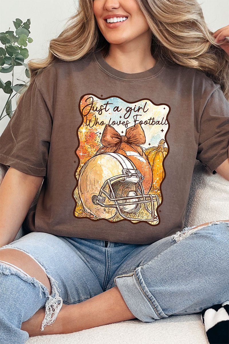 Pumpkin Spice And Football Lights Comfort Colors Adult Ring - Spun Cotton Tee - Wholesale Accessory Market