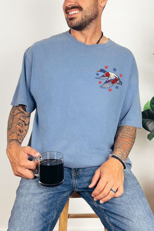 Red, White & Quack Front & Back Comfort Colors Adult Ring - Spun Cotton Tee - Wholesale Accessory Market