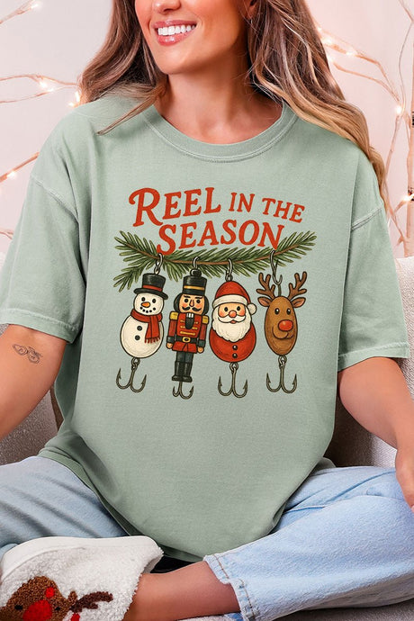 Reel In The Season Comfort Colors Adult Ring - Spun Cotton Tee - Wholesale Accessory Market
