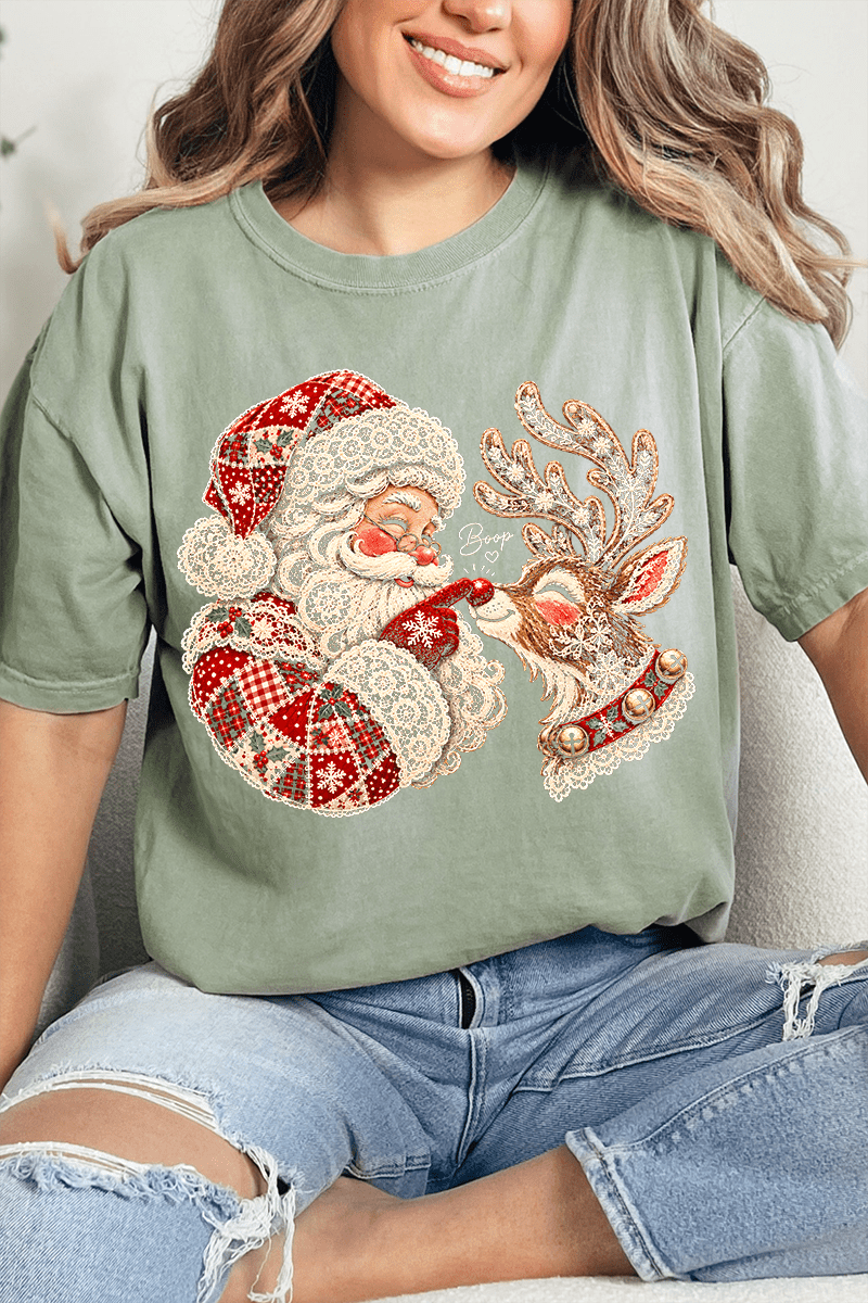 Santa's Christmas Boop Comfort Colors Adult Ring-Spun Cotton Tee - Wholesale Accessory Market