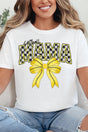 Softball Checkered Mama Comfort Colors Adult Ring - Spun Cotton Tee - Wholesale Accessory Market