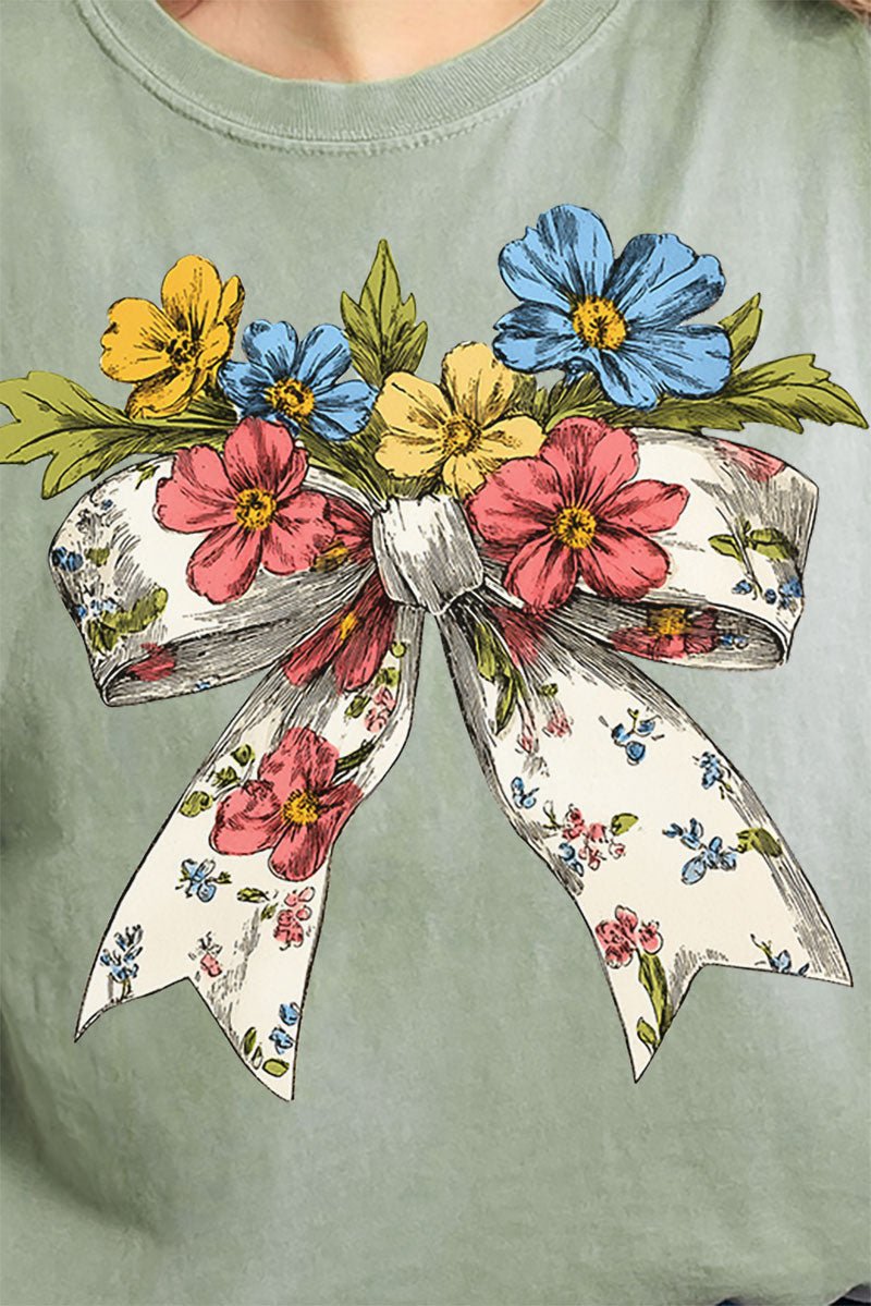 Spring Coquette Bouquet Comfort Colors Adult Ring - Spun Cotton Tee - Wholesale Accessory Market