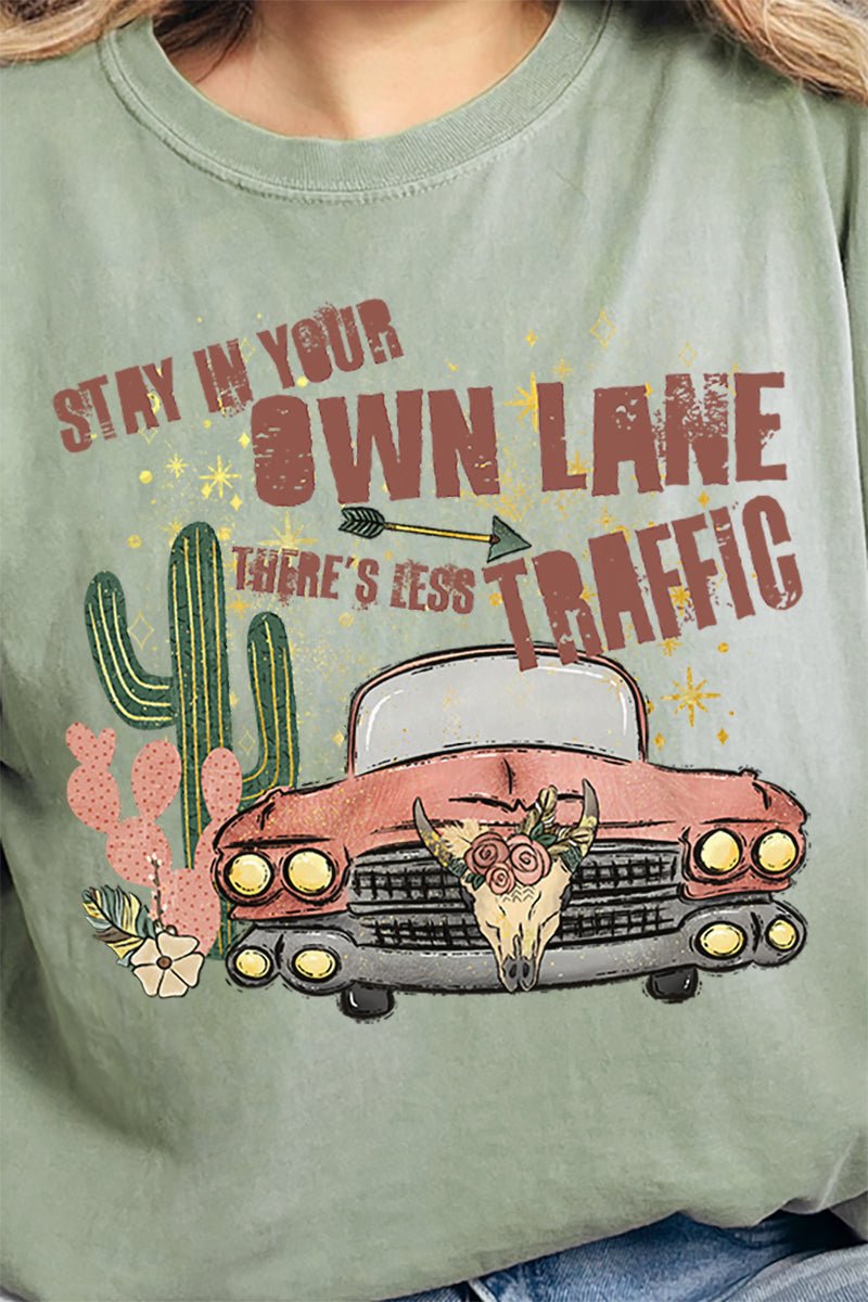 Stay In Your Own Lane Comfort Colors Adult Ring - Spun Cotton Tee - Wholesale Accessory Market
