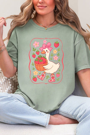 Strawberry Goose Comfort Colors Adult Ring - Spun Cotton Tee - Wholesale Accessory Market