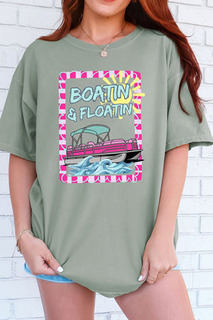 Sunny Boatin & Floatin Comfort Colors Adult Ring - Spun Cotton Tee - Wholesale Accessory Market