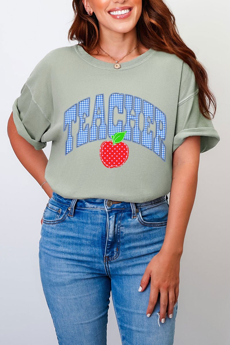 Sweet Apple Teacher Comfort Colors Adult Ring - Spun Cotton Tee - Wholesale Accessory Market