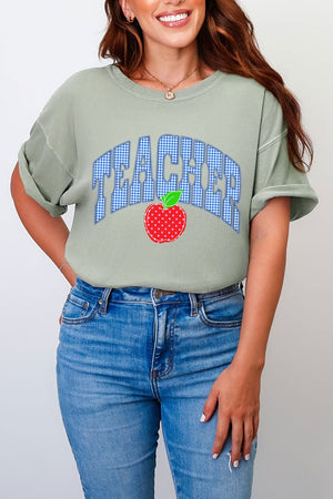 Sweet Apple Teacher Comfort Colors Adult Ring - Spun Cotton Tee - Wholesale Accessory Market