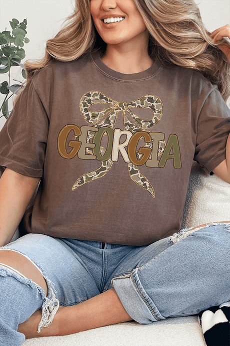 Sweet Home Camo Georgia Comfort Colors Adult Ring - Spun Cotton Tee - Wholesale Accessory Market
