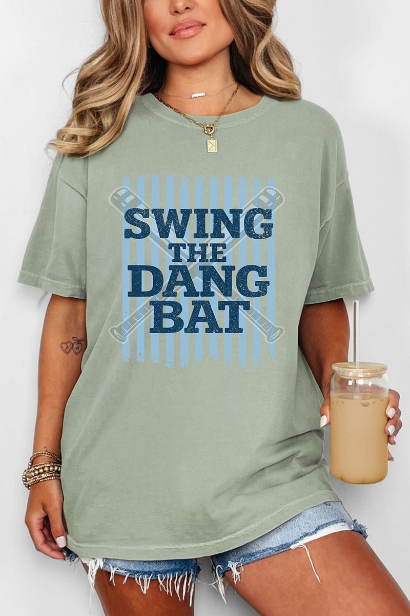 Swing The Dang Bat Comfort Colors Adult Ring - Spun Cotton Tee - Wholesale Accessory Market