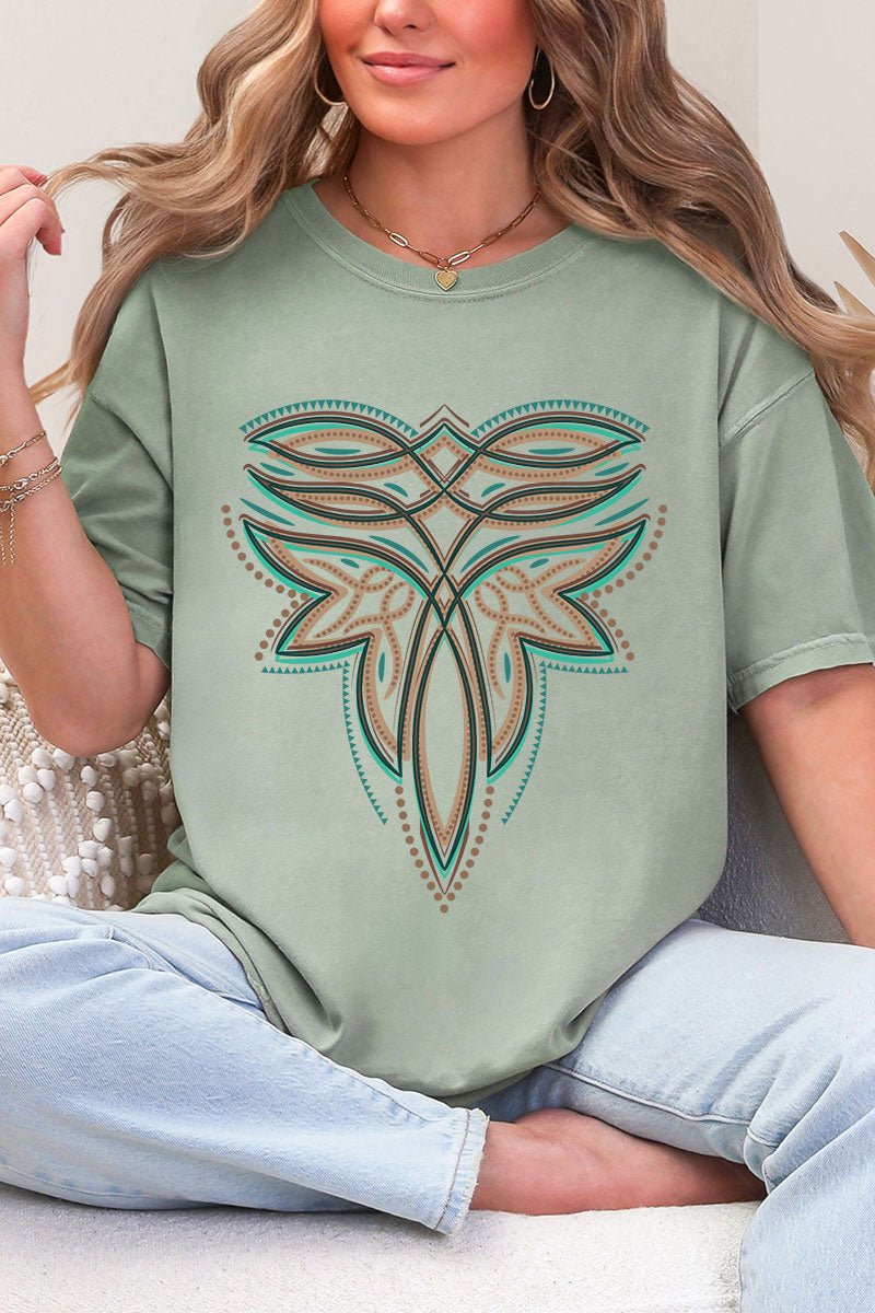 Tan Boot Stitch Comfort Colors Adult Ring - Spun Cotton Tee - Wholesale Accessory Market