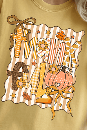 Thankful Doodle Coquette Comfort Colors Adult Ring - Spun Cotton Tee - Wholesale Accessory Market