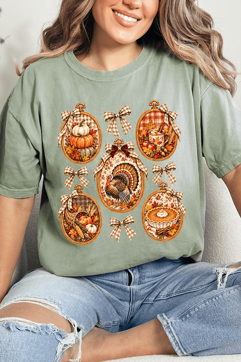 Thanksgiving Portraits Comfort Colors Adult Ring-Spun Cotton Tee - Wholesale Accessory Market