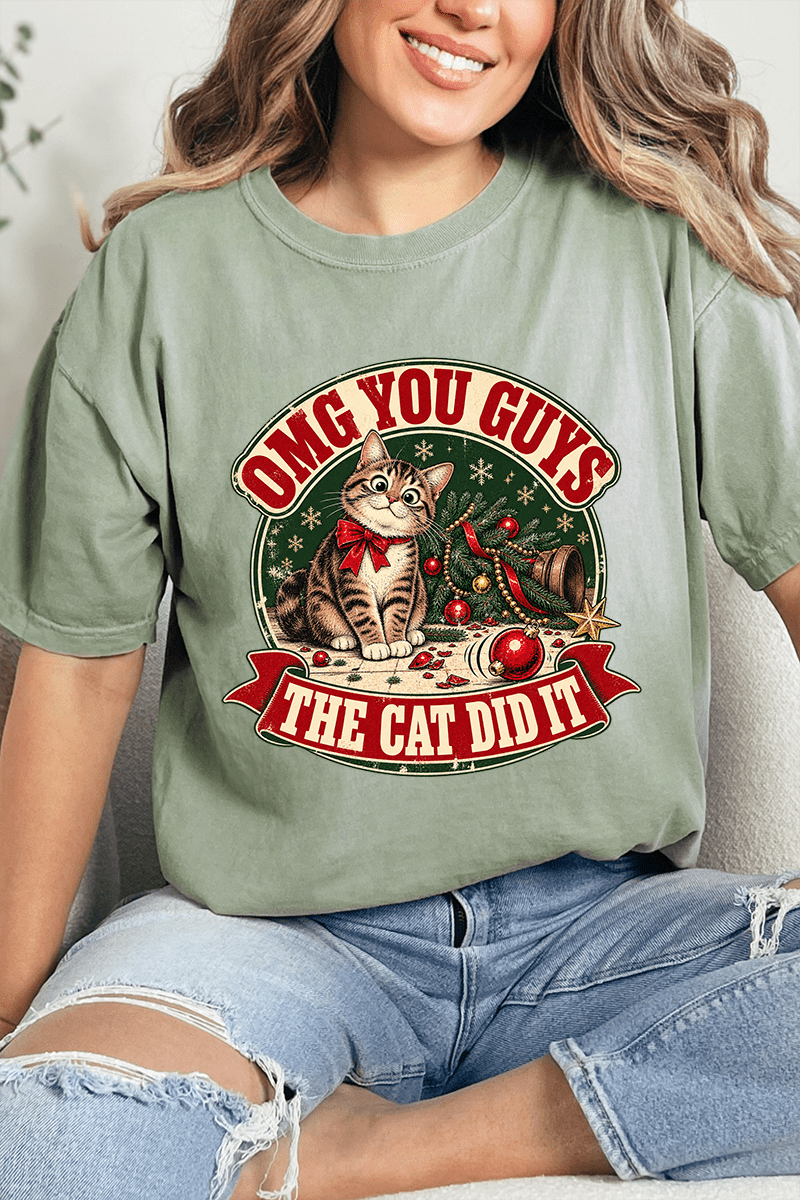 The Cat Did It Comfort Colors Adult Ring-Spun Cotton Tee - Wholesale Accessory Market
